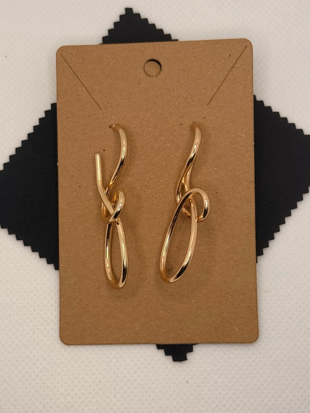 Macy's Polished Gold Loop Twist Drop Earrings